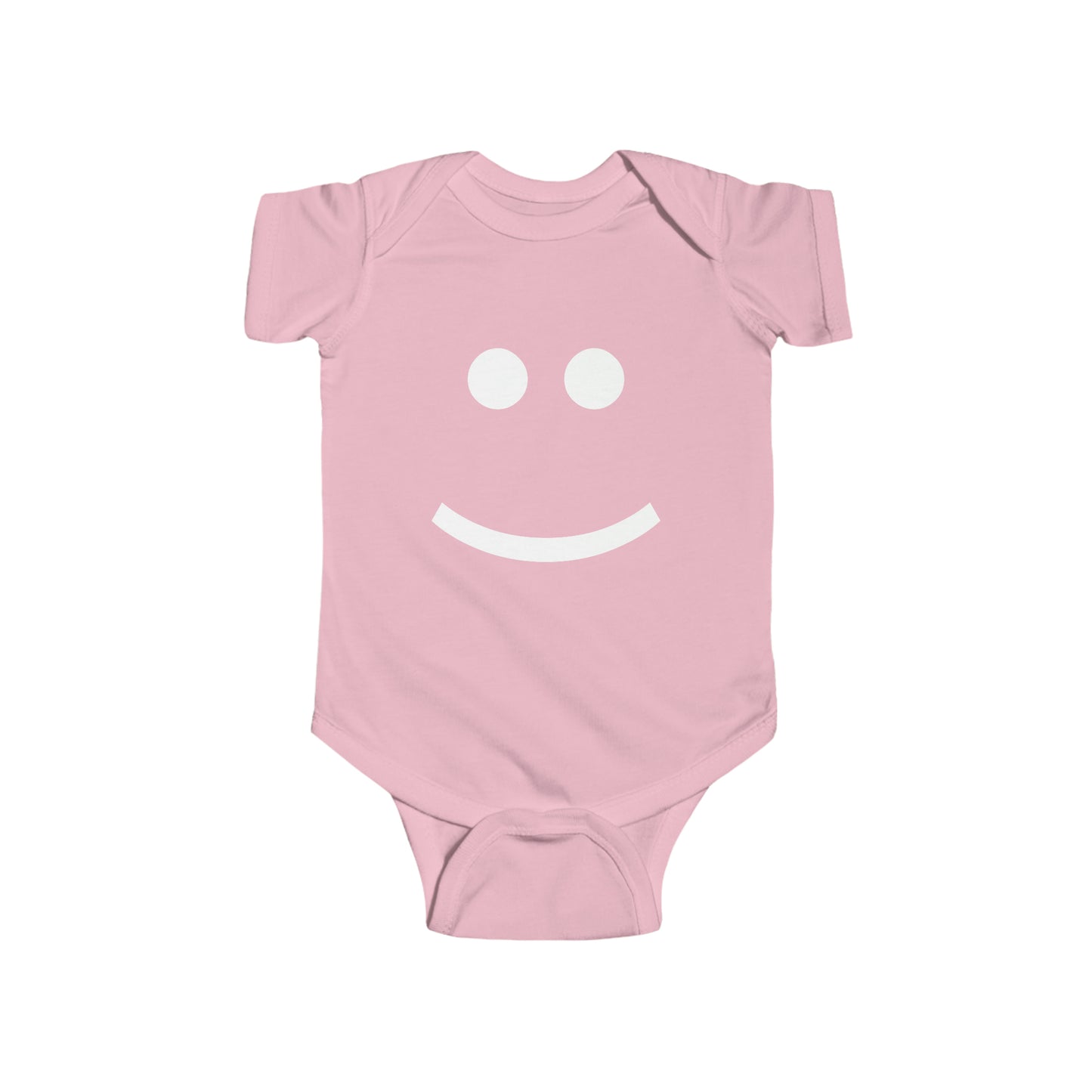 "Happy Baby" Fine Jersey Bodysuit (White Graphic)