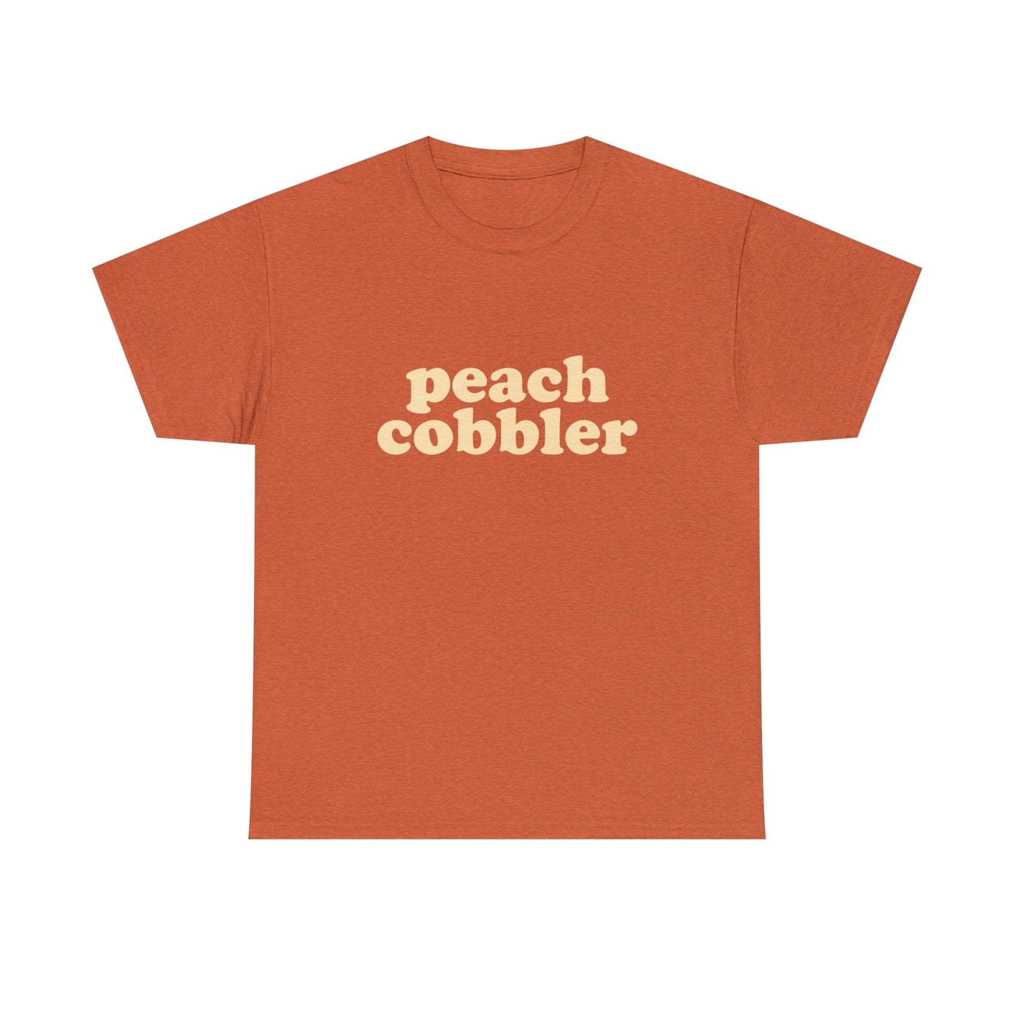 "Peach Cobbler" Unisex Heavy Cotton Tee (Orange)