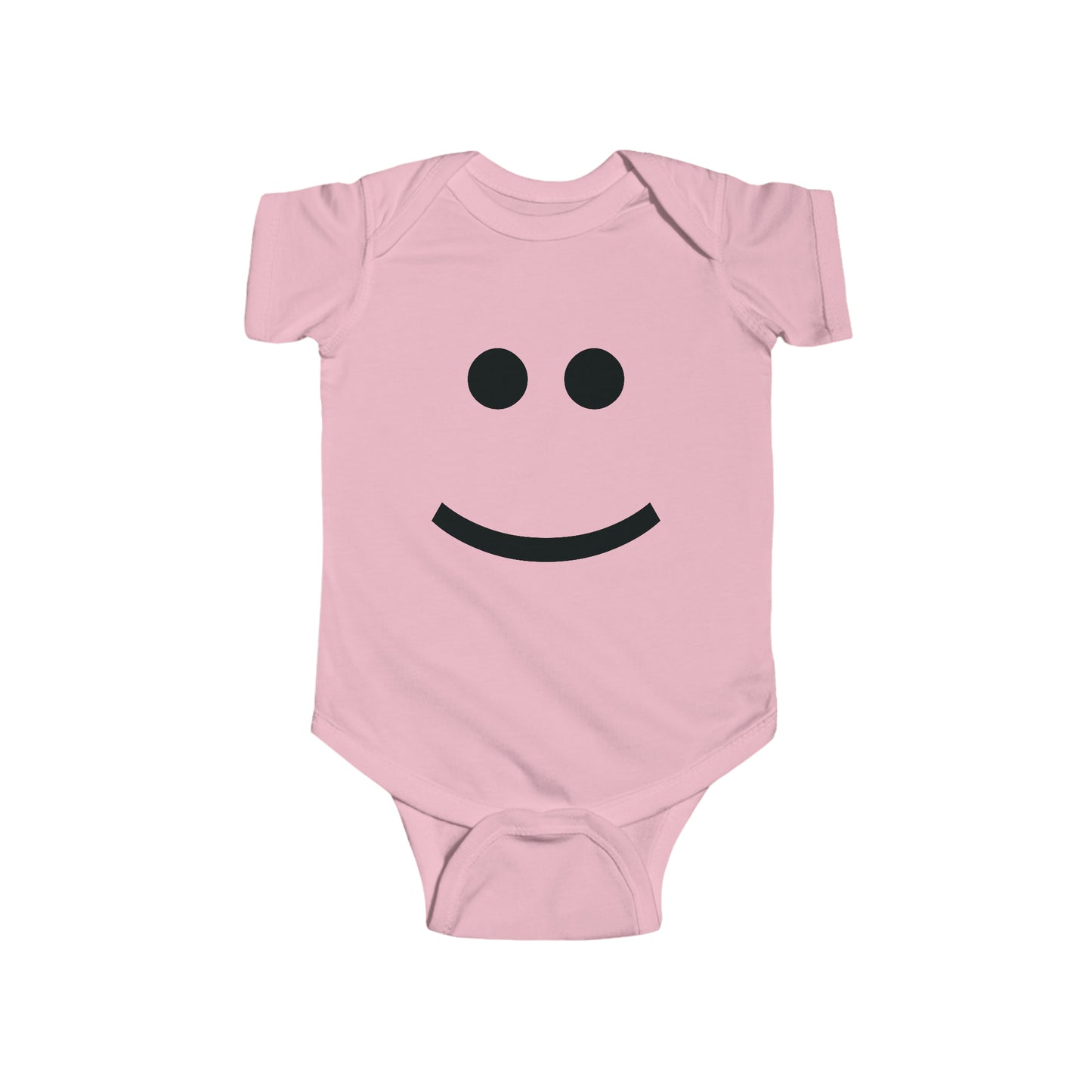 "Happy Baby" Fine Jersey Bodysuit (Black Graphic)