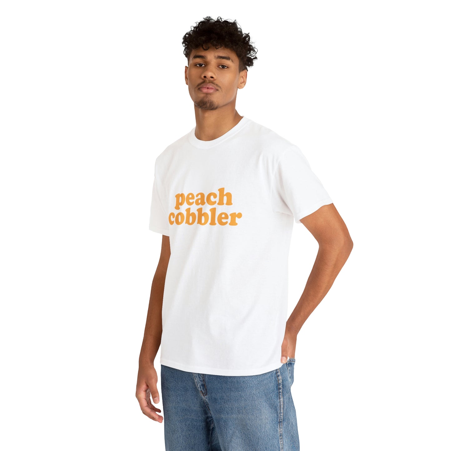 "Peach Cobbler" Unisex Heavy Cotton Tee (White)