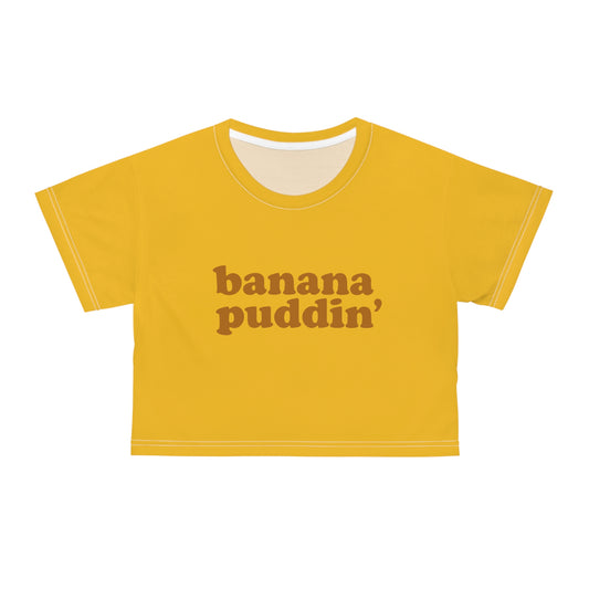 "Banana Puddin'" Ladies Crop Tee