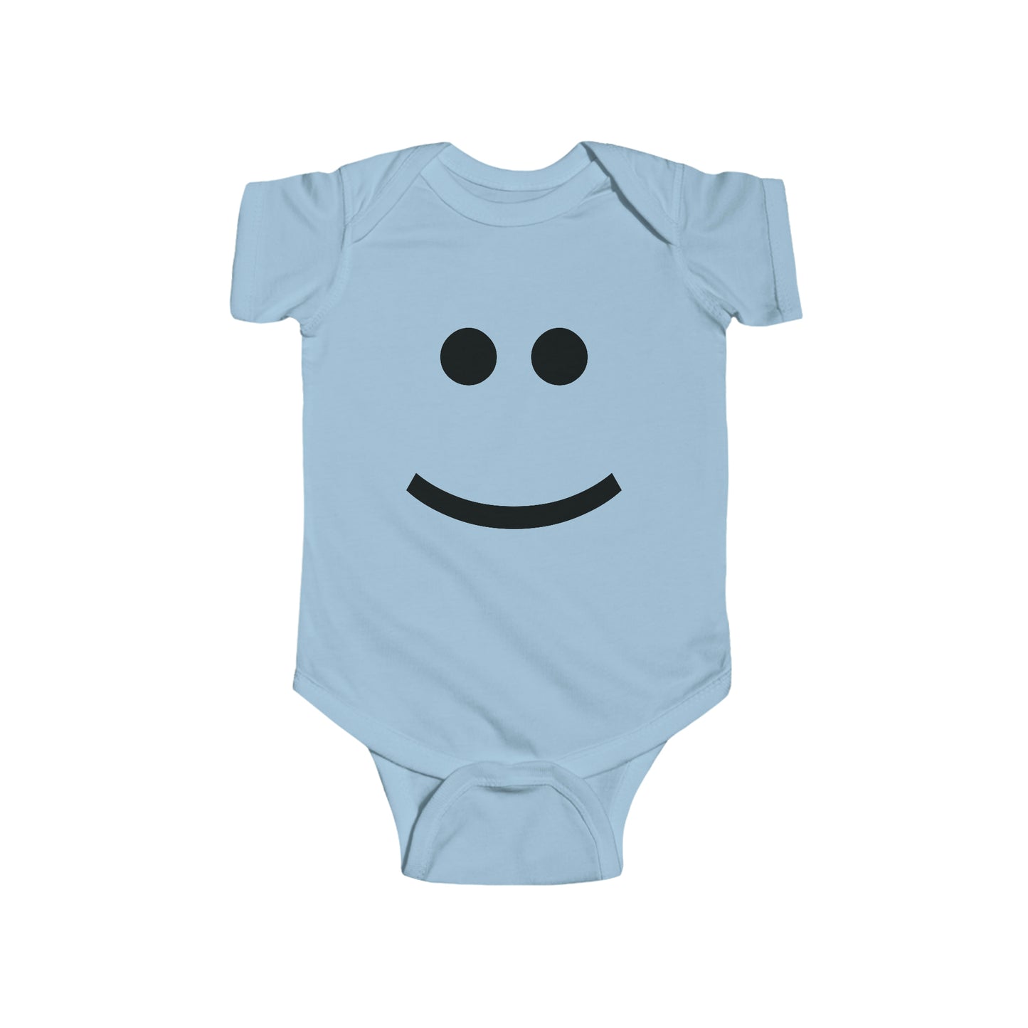 "Happy Baby" Fine Jersey Bodysuit (Black Graphic)